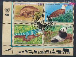 UNO - New York 681-684 Viererblock (kompl.Ausg.) Gestempelt 1995 Gefährdete Tiere (10036726 - Used Stamps