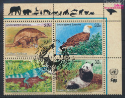 UNO - New York 681-684 Viererblock (kompl.Ausg.) Gestempelt 1995 Gefährdete Tiere (10036728 - Used Stamps