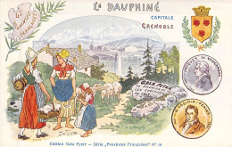 REGIONS - LE DAUPHINE - Capitale Grenoble - Edition Gala Peter - Carte Postale Ancienne - Otros & Sin Clasificación