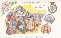 REGIONS - La BRETAGNE - Capitale Rennes - Edition Gala Peter - Carte Postale Ancienne - Bretagne