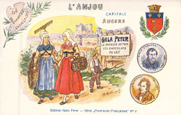 REGIONS - L'ANJOU - Capitale Angers - Edition Gala Peter - Carte Postale Ancienne - Autres & Non Classés