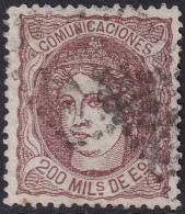 Spain 1870 Sc 168 Espana Ed 109a Used Rombo De Puntos Cancel - Usati