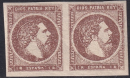 Spain 1875 Sc X7 Espana Ed 161ra Carlist Pair MH* With Variety - Carlists