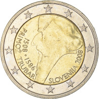 Slovénie, 2 Euro, Primoz Tubar, 2008, NEUF, Bimétallique, KM:80 - Slovenia