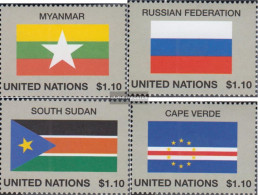 UN - NEW York 1344-1347 (complete Issue) Unmounted Mint / Never Hinged 2013 Flags UN Member - Neufs