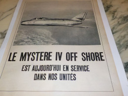 ANCIENNE PUBLICITE LE MYSTERE 4 OFF SHORE 1955 - Pubblicità