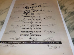 ANCIENNE PUBLICITE CONSTRUCTEUR AERONAUTIQUE SNCAN ET SFECMAS 1955 - Advertenties