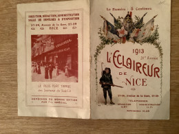 Calendrier 16/12 Déplie  1913 L’éclaireur De Nice - Formato Piccolo : 1901-20