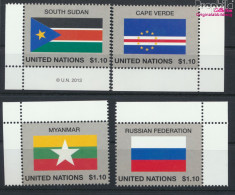 UNO - New York 1344-1347 (kompl.Ausg.) Postfrisch 2013 Flaggen UNO Mitgliedstaaten (10049288 - Nuevos