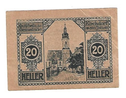 **notgeld   Austria Krichdorf  20 Heller 444/1c ??? Ohne Unterdruckmuster - Autriche