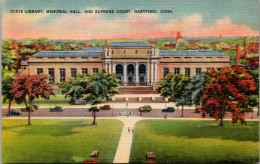 Connecticut Hartford State Library Memorial Hall And Supreme Court - Hartford