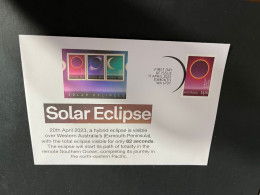 (1 Q 17) Solar Eclipses (Australian Stamp Issued 11-4-2023) $ 1.20 (red Stamp) - Covers & Documents