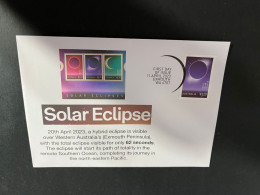 (1 Q 17) Solar Eclipses (Australian Stamp Issued 11-4-2023) $ 1.20 (purple Stamp) - Covers & Documents