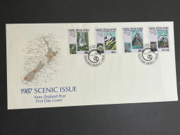 (1 Q 19) New Zealand FDC - 1987 - Scenic Issue - FDC