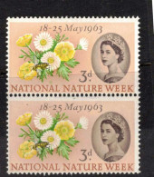 GB 1963 3d National Nature Week With Pale Green Blob Above AL SG 637 HM ZZ135 - Variétés, Erreurs & Curiosités