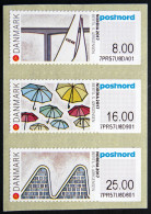 DENMARK 2017  NORDIA Vejle Strip Of 3 ATM Labels UM/MNH   MiNr.108-10      ( Lot  D 1259 ) - Timbres De Distributeurs [ATM]