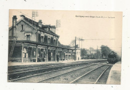 Cp, Chemin De Fer, La Gare Avec Train, 91, SAVIGNY SUR ORGE,  Vierge - Estaciones Con Trenes