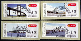 Denmark 2008 MiNr.42-45 (O) ( Lot L 66 ) ATM Franking Labels - Automatenmarken [ATM]