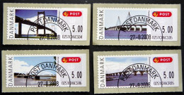 Denmark 2008 MiNr.42-45 (O) ( Lot L143 ) ATM Franking Labels - Viñetas De Franqueo [ATM]