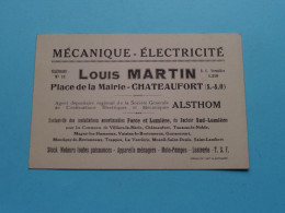 Mécanique-Electricité LOUIS MARTIN Place De La Mairie CHATEAUFORT ( S.- & O. ) France > 3 CDV ( Voir Scans ) ! - Visitenkarten