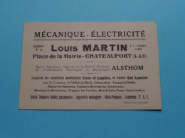 Mécanique-Electricité LOUIS MARTIN Place De La Mairie CHATEAUFORT ( S.- & O. ) France > 3 CDV ( Voir Scans ) ! - Visiting Cards