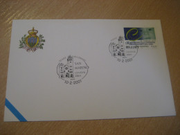 Genova 2001 Terzo Millennio Cancel Cover Europeism Stamp SAN MARINO Italy Italia - Brieven En Documenten