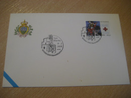 Genova 2000 Nuovo Millennio Cancel Cover Red Cross Stamp SAN MARINO Italy Italia - Lettres & Documents