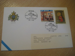 Roma 1993 Convegno Filatelico Numismatico Cancel Cover One Penny Black Christmas Stamps SAN MARINO Italy Italia - Lettres & Documents