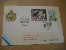 Verona 1991 Cancel Paolo Uccello Painting Turismo Tourism Tourist Stamps SAN MARINO Italy Italia - Storia Postale