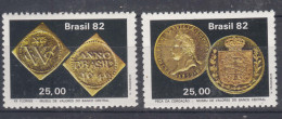 Brazil Brasil 1982 Coins Mi#1917-1918 Mint Never Hinged - Unused Stamps