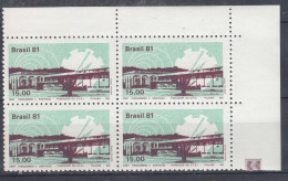 Brazil Brasil 1981 Mi#1866 Mint Never Hinged Pc. Of 4 - Unused Stamps