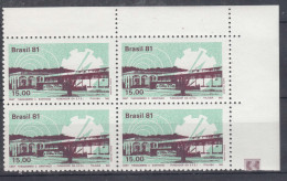 Brazil Brasil 1981 Mi#1866 Mint Never Hinged Pc. Of 4 - Ungebraucht