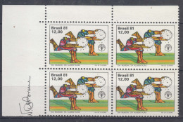 Brazil Brasil 1981 Mi#1852 Mint Never Hinged Pc. Of 4 - Unused Stamps