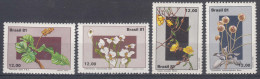 Brazil Brasil 1981 Flowers Mi#1846-1849 Mint Never Hinged - Unused Stamps