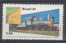 Brazil Brasil 1981 Trains Mi#1834 Mint Never Hinged - Unused Stamps