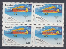 Brazil Brasil 1981 Mi#1833 Mint Never Hinged Pc. Of 4 - Unused Stamps