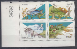 Brazil Brasil 1981 Mi#1829-1832 Mint Never Hinged Block - Ungebraucht