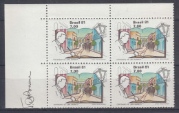 Brazil Brasil 1981 Mi#1819 Mint Never Hinged Pc. Of 4 - Unused Stamps