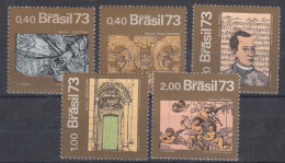 Brazil Brasil 1973 Mi#1402-1406 Mint Hinged - Neufs