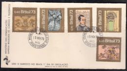 Brazil Brasil 1973 Mi#1402-1406 FDC - Storia Postale