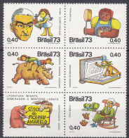 Brazil Brasil 1973 Mi#1396-1400 Mint Never Hinged Block - Neufs