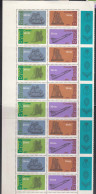 Brazil Brasil 1972 Mi#1356-1359 Mint Never Hinged Block With Tab X 5 - Half Sheet - Unused Stamps