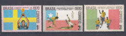 Brazil Brasil 1970 Football World Cup Pele Mi#1262-1264 Mint Never Hinged - Neufs