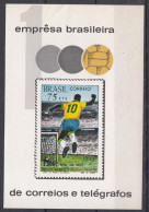 Brazil Brasil 1970 Football World Cup Pele Mi#Block 26 Mint Never Hinged - Neufs