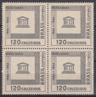 Brazil Brasil 1966 Mi#1119 Mint Never Hinged Pc. Of 4 - Nuevos