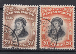 San Marino 1935 Mi#216,219 Used - Gebruikt