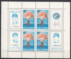 Romania 1970 Space Cosmos Mi#Block 77 Mint Never Hinged - Unused Stamps