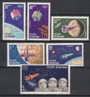 Romania 1965 Space Cosmos Mi#2369-2374 Mint Never Hinged - Neufs