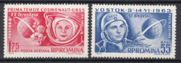 Romania 1963 Space Cosmos Mi#2172-2173 Mint Never Hinged - Unused Stamps