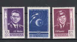 Romania 1962 Space Cosmos Mi#2096-2098 Mint Never Hinged - Unused Stamps
